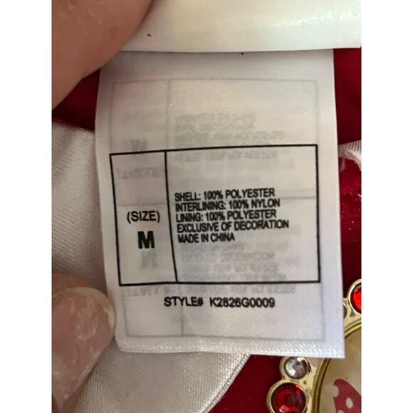 Vtg Disney Minnie Mouse Red & White Polka Dot Dress With Bow & Brooch Costume - Picture 5 of 7